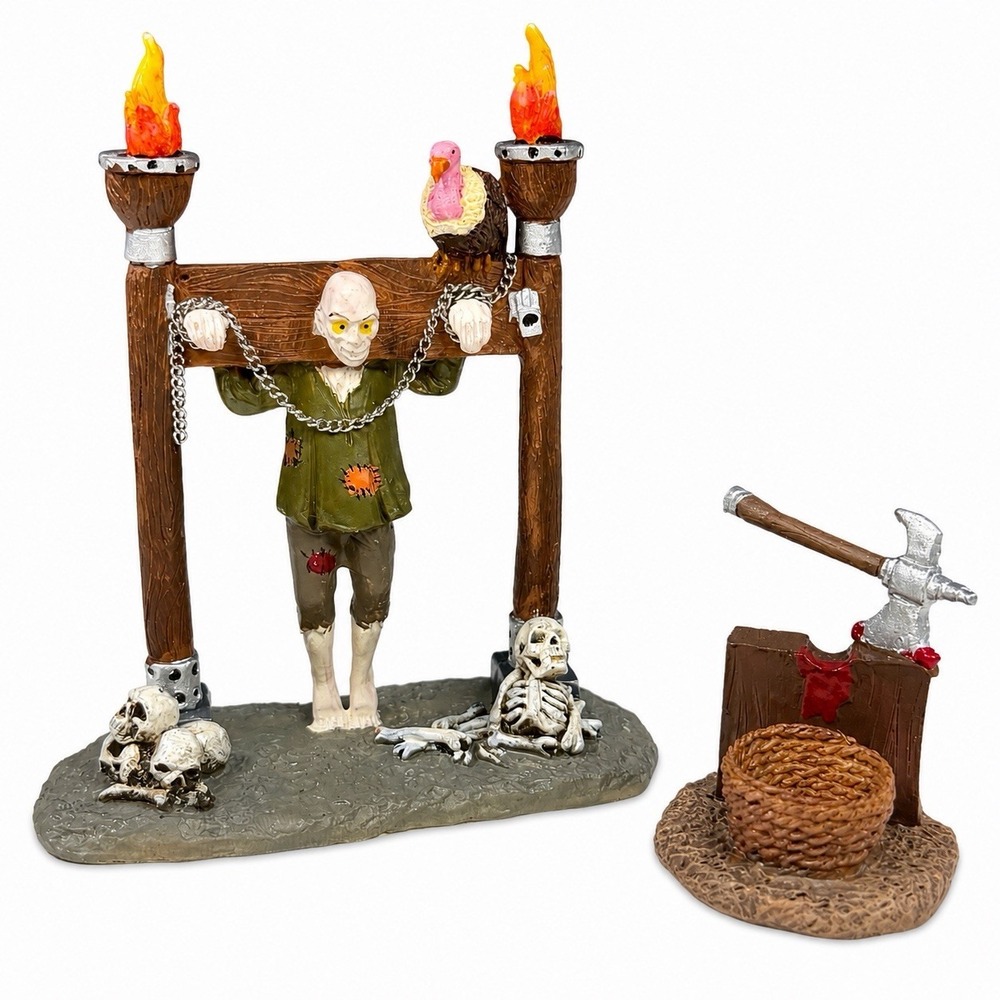 Lemax Spooky Town Tortured Soul 62203 Executioner's Tools 52108 Halloween Set